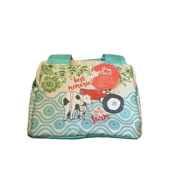 Urban Market by Gibson Life on the Farm Lunch Bag - Cows & Tractor Design - Picture 1 of 1